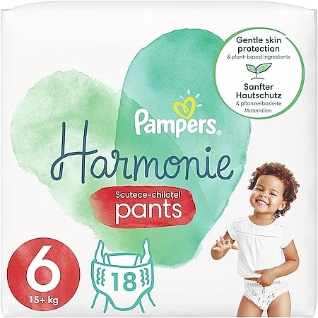 Harmonie Nappy Pants, size 6, 15+ kg, 18 pcs - Pampers — photo N1