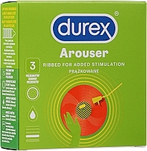 Fragrances, Perfumes, Cosmetics Ribbed Condoms, 3 pcs - Durex Arouser