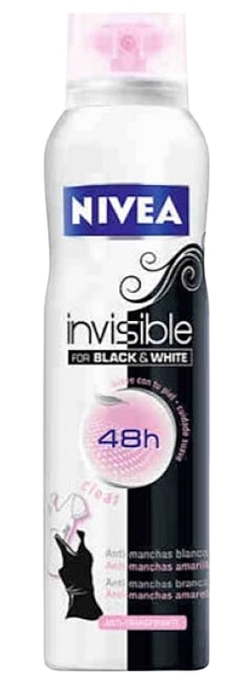 制汗デオドラントスプレー - NIVEA Invisible For Black & White 48H Original — photo N1