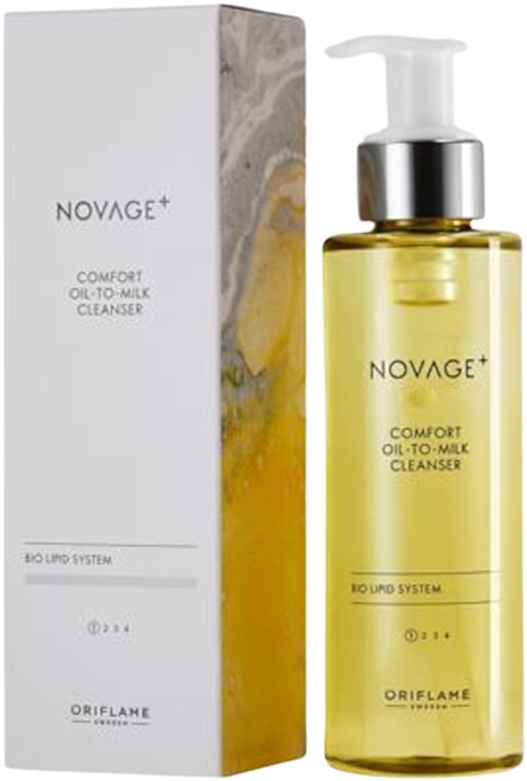 Face Cleansing Oil - Oriflame Novage+ Comfort Oil To Milk Cleanser — photo N2