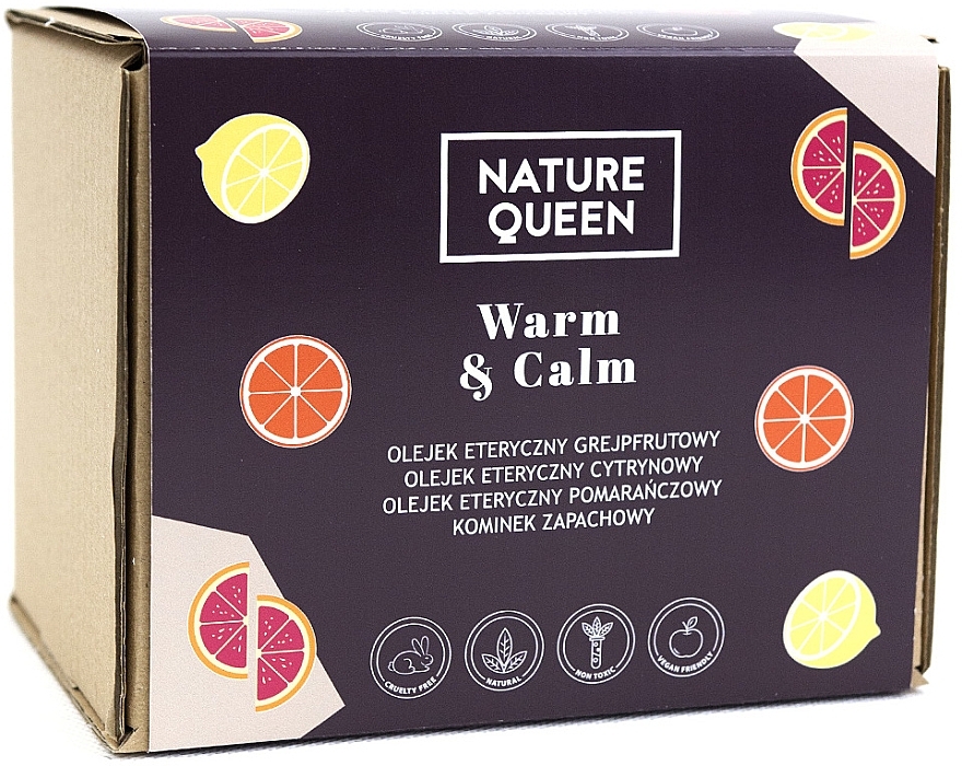Set - Nature Queen Warm & Calm (essential/oil/3x10ml + acc/1pc) — photo N1