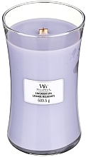 Scented Candle in Glass - WoodWick Hourglass Candle Lavender Spa — photo N5