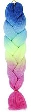 Fragrances, Perfumes, Cosmetics Artificial Hair Extensions, 120 cm, colorful ombre - Ecarla