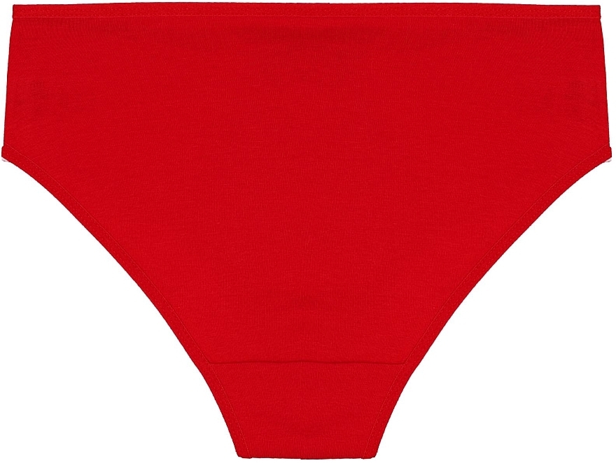 Women Bikini Panties with Transparent Inserts, red - Moraj — photo N2