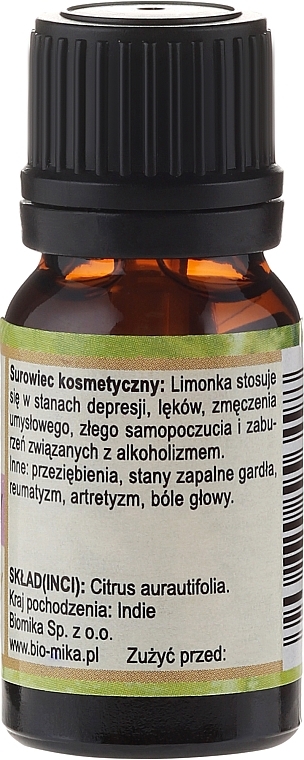 Natural Essential Oil ‘Lime’ - Biomika Lime Oil — photo N2