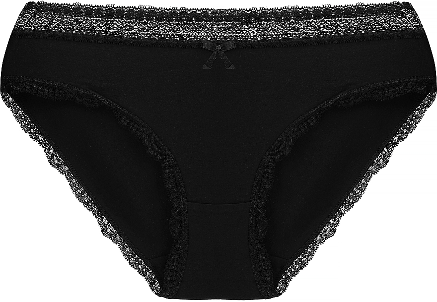 Lace Bikini Panties 'Figi', 1 pc, black - Moraj — photo N1