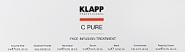 Fragrances, Perfumes, Cosmetics Set - Klapp C Pure Face Infusion Treatment (peel/5ml + powder/0.8g + neutr/5ml + mask/5g + serum/5ml + gel/3ml + cr/10ml)