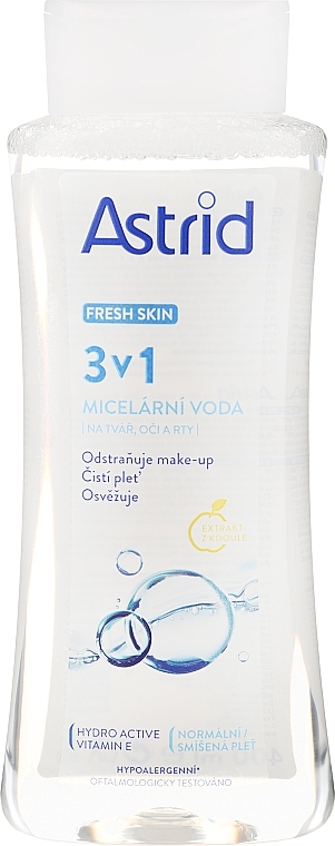 3-in-1 Micellar Water for Normal & Combination Skin - Astrid Fresh Skin 3in1 Micellar Water — photo N1