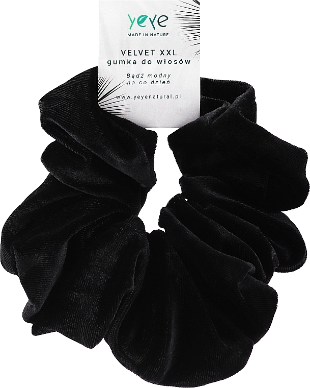 Velvet Scrunchie, black - Yeye Velvet XXL — photo N1
