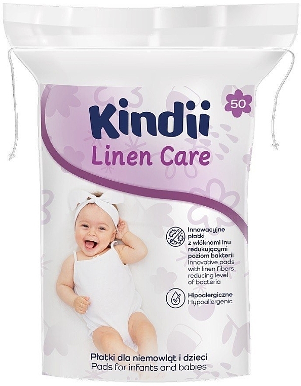 Kids Cotton Swabs, 50pcs - Kindii Linen Care — photo N1