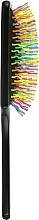 Wide Hair Brush C0264, black with colored teeth - Rapira — photo N6