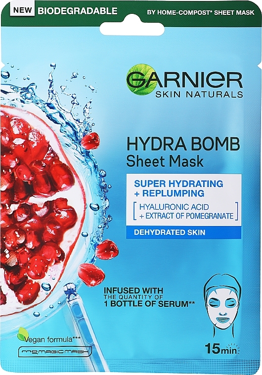Sheet Mask "Super Hydration" - Garnier Skin Naturals Hydra Bomb Tissue Mask — photo N6