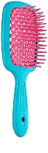 Hair Brush, turquoise with pink - Janeke Superbrush Small — photo N1