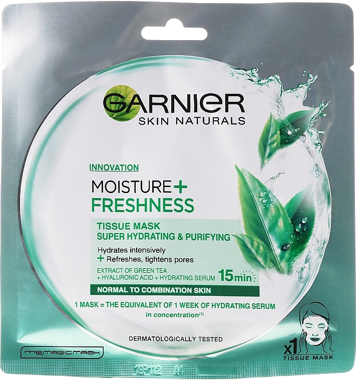 Face Sheet Mask "Moisturizing + Freshness" - Garnier Skin Naturals — photo N2