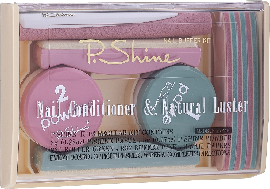 Set - P.Shine (n/paste/8g + n/puder/5g + n/pol/5pcs + n/file/1pcs + n/acc/1pcs) — photo N1