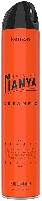 Strong Hold Hair Spray with Mango Scent - Kemon Hair Manya Dreamfix — photo N4