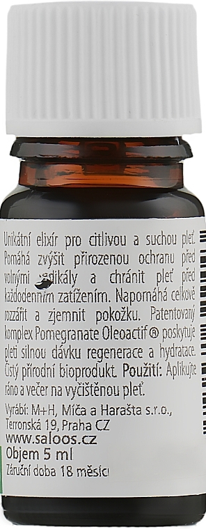Bio Essential Elixir "Squalane & Verbena" - Saloos Squalane & Verbena — photo N5