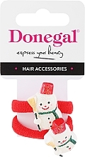 Fragrances, Perfumes, Cosmetics Hair Ties FA-5739, 2 pcs., red snowmen - Donegal