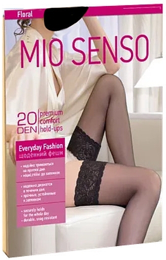 Tights "Every Day Fashion" 20 Den, black - Mio Senso — photo N8