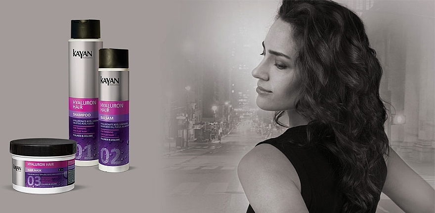 Volume Shampoo for Thin & Flat Hair - Kayan Professional Hyaluron Hair Shampoo — photo N2