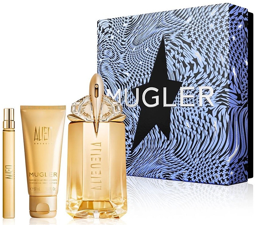 Mugler Alien Goddess - Set (edp/60 ml + edp/mini/10 ml + b/lot/50 ml) — photo N1