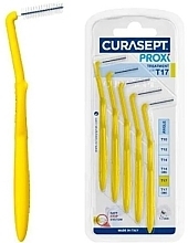 Fragrances, Perfumes, Cosmetics Interdental Brush, 1.7 mm, Yellow, Pack of 5 - Curaprox Curasept Proxi Treatment Angle T17 Yellow