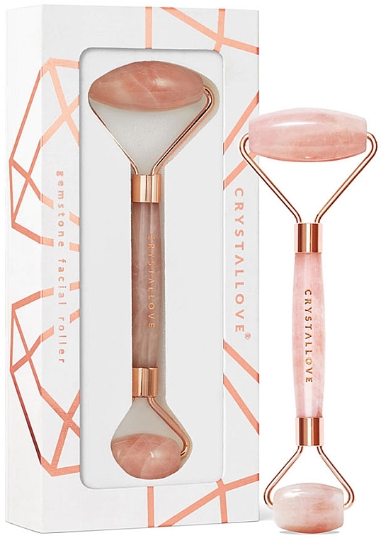 Quartz Facial Massager - Crystallove Rose Quartz Roller — photo N1