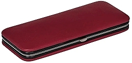 Manicure Set 'Siena', clip fastener, red, 5 pcs - Erbe Solingen Manicure Clip-Top Case — photo N1