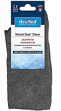 Fragrances, Perfumes, Cosmetics Health Socks with Three-Layer Terry Knit & Silver, gray - DeoMed Cotton Silver