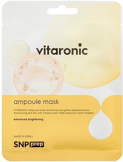 Radiance Sheet Mask - SNP Prep Vitaronic Ampoule Mask — photo N1