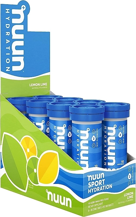 Electrolyte Drink, lemon-lime - Nuun Sport Hydration Lemon Lime — photo N2