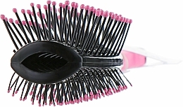 Hair Brush, CR-4105, black-pink - Christian — photo N2