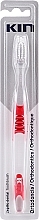 Fragrances, Perfumes, Cosmetics Orthodontic Toothbrush, red - Kin Orthodontics Toothbrush