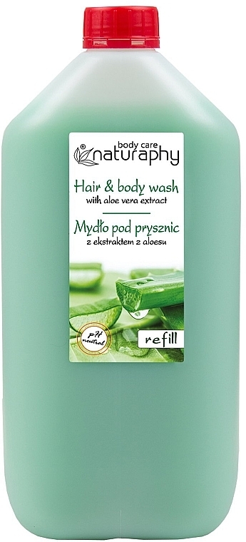 Aloe Shampoo & Shower Gel - Naturaphy Aloe Vera Hair & Body Wash Refill — photo N1