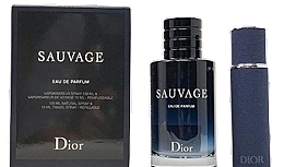 Fragrances, Perfumes, Cosmetics Dior Sauvage Eau De Parfum - キット (edp/100ml + edp/mini/10ml)	