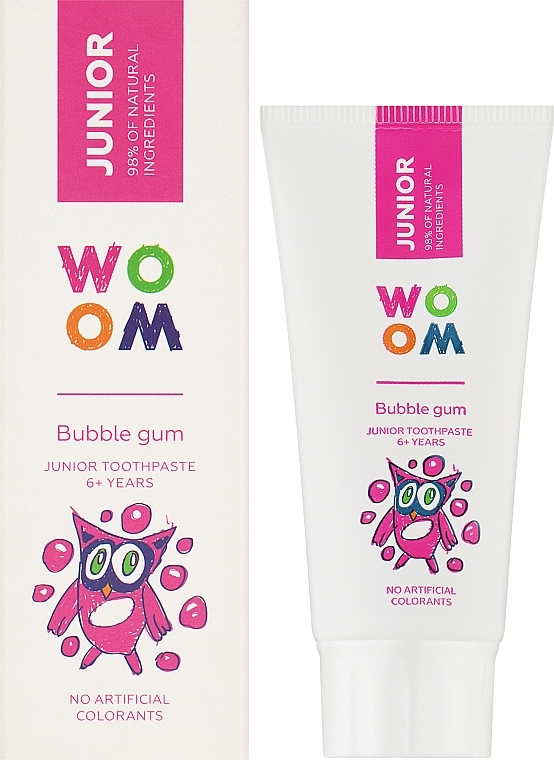 Kids Bubble Gum Toothpaste - Woom Junior Bubble Gum Toothpaste — photo N2