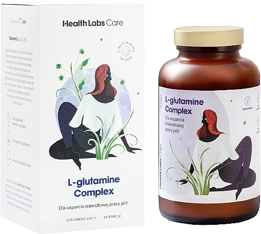 Dietary Supplement L-Glutamine Complex - HealthLabs L-Glutamine Complex Suplement Diety — photo N1