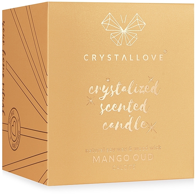 Calcite, Mango & Oud Soy Candle - Crystallove Soy Candle with Calcite Mango Oud — photo N8