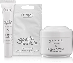 Fragrances, Perfumes, Cosmetics Set "Goat Milk" - Ziaja Goats Milk (mask/7ml + cr/15ml + cr/50ml)