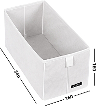 Storage Organiser 'Home', S, white 34x16x16 cm - MAKEUP Drawer Underwear Cosmetic Organizer White — photo N2