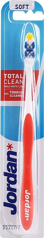 Toothbrush Total Clean, Soft, red - Jordan Total Clean Soft — photo N1
