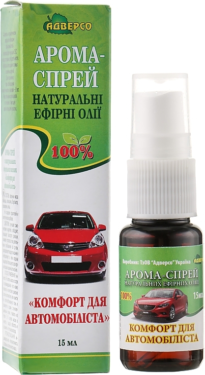 Natural Essential Oil Aroma Spray "Driver Comfort" - Adverso — photo N1