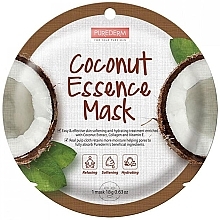 Fragrances, Perfumes, Cosmetics Coconut Extract Face Mask - Purederm Coconut Essence Mask