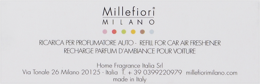 Car Perfume Refill 'Black' - Millefiori Milano Icon Refill Nero — photo N1