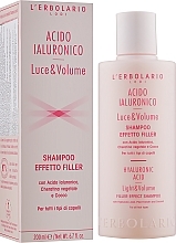 Hyaluronic Acid & Vegetable Keratin Shampoo - L'Erbolario Acido Ialuronico Luce & Volume Shampoo Effetto Filler — photo N2