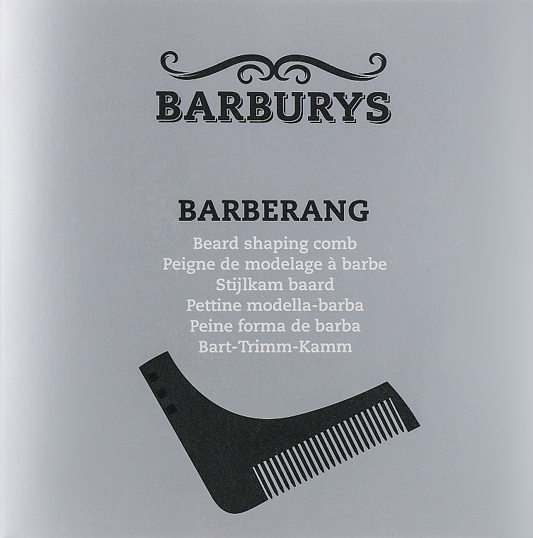 Beard Comb - Barburys Barberang Beard Shaping Comb — photo N19