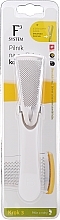 Fragrances, Perfumes, Cosmetics Metal Pedicure File, white - Diva & Nice Cosmetics Pedicure File Metall