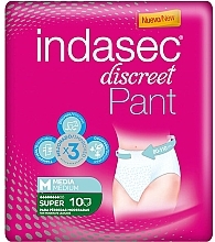 Fragrances, Perfumes, Cosmetics Sanitary Napkins, 10 pcs - Indasec Discreet Pant Medium Super