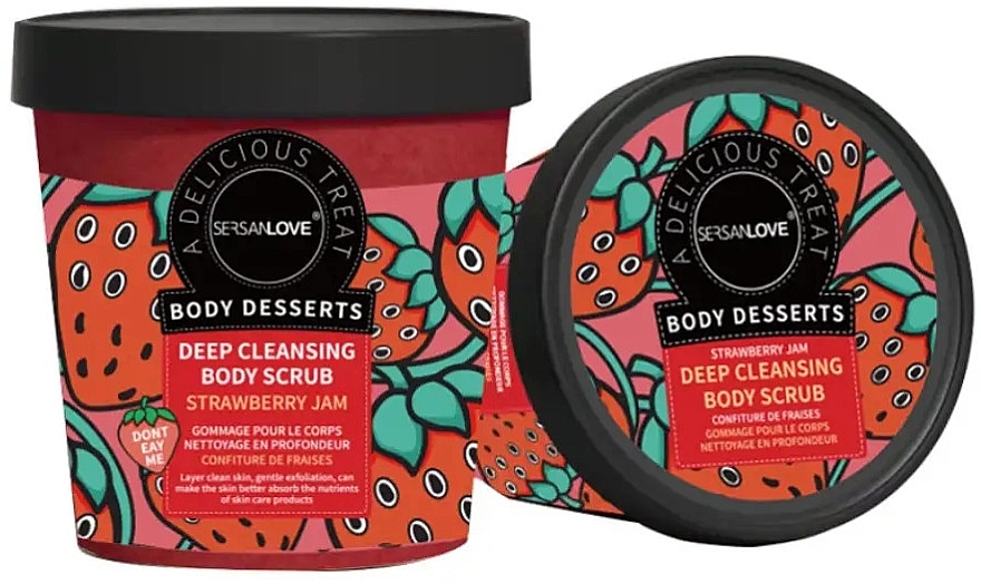 Body Scrub - Sersanlove Body Desserts Deep Cleansing Body Scrub Strawberry — photo N2
