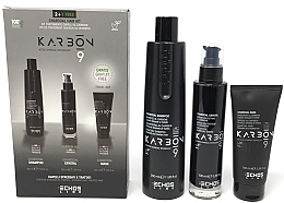 Fragrances, Perfumes, Cosmetics Set - Echosline Karbon 9 Charcoal (shmp/35ml + serum/100ml + h/mask/100ml)